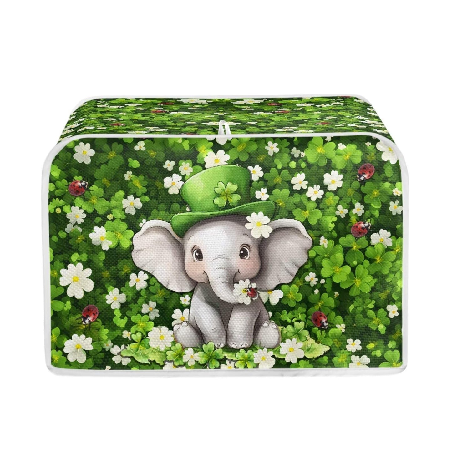 ASQVTIFE Elephant Toaster Covers 4 Slice Wide Slot for Kitchen St.Patrick Day Decor for Kitchen Sunflower Toaster Oven Covers for Kitchen Counter Kitchen Bakeware Protector Thanksgiving Decoration