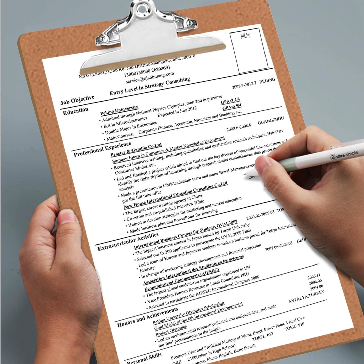 HERKKA 18 Pack Hardboard Office Clipboards - A4 Letter Size, ECO Friendly