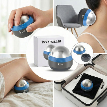 iECO Cold Massage Roller Ball - Ice Roller Ball for Muscles Deep Tissue, Cold & Heat Therapy, Plantar Fasciitis Roller