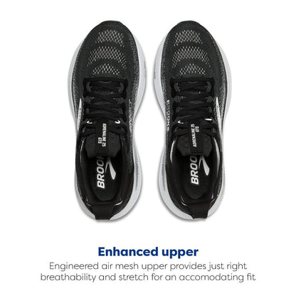 Brooks Women’s Adrenaline GTS 25 Supportive Running & Walking Shoe - Black/Grey/White - 8.5 X-Wide