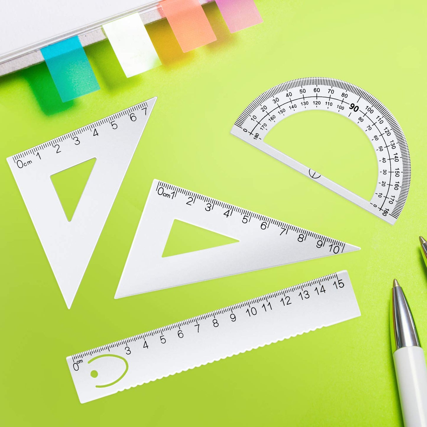 6 Pcs Triangular Ruler Set 12 Inch Engineering Scale Aluminum Architect Drafting Ruler Metal Protractor Arquitectura Accessories for Students Draftsman Engineers Metric