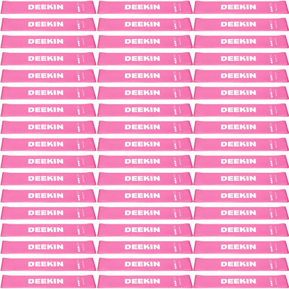 Deekin 50 Pcs Resistance Bands Resistance Loop Exercise Bands Exercise Equipment Elastic Ring for Women and Men Home Fitness, Gym, Yoga (25 Lbs,Pink)