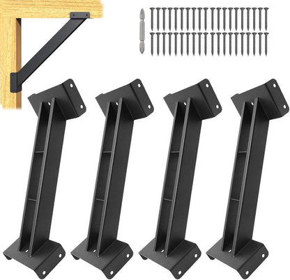 45 Degree Angle Brackets Kit - 4 Pcs for 6''x6'' Lumber | Ideal for Pergolas & Gazebos