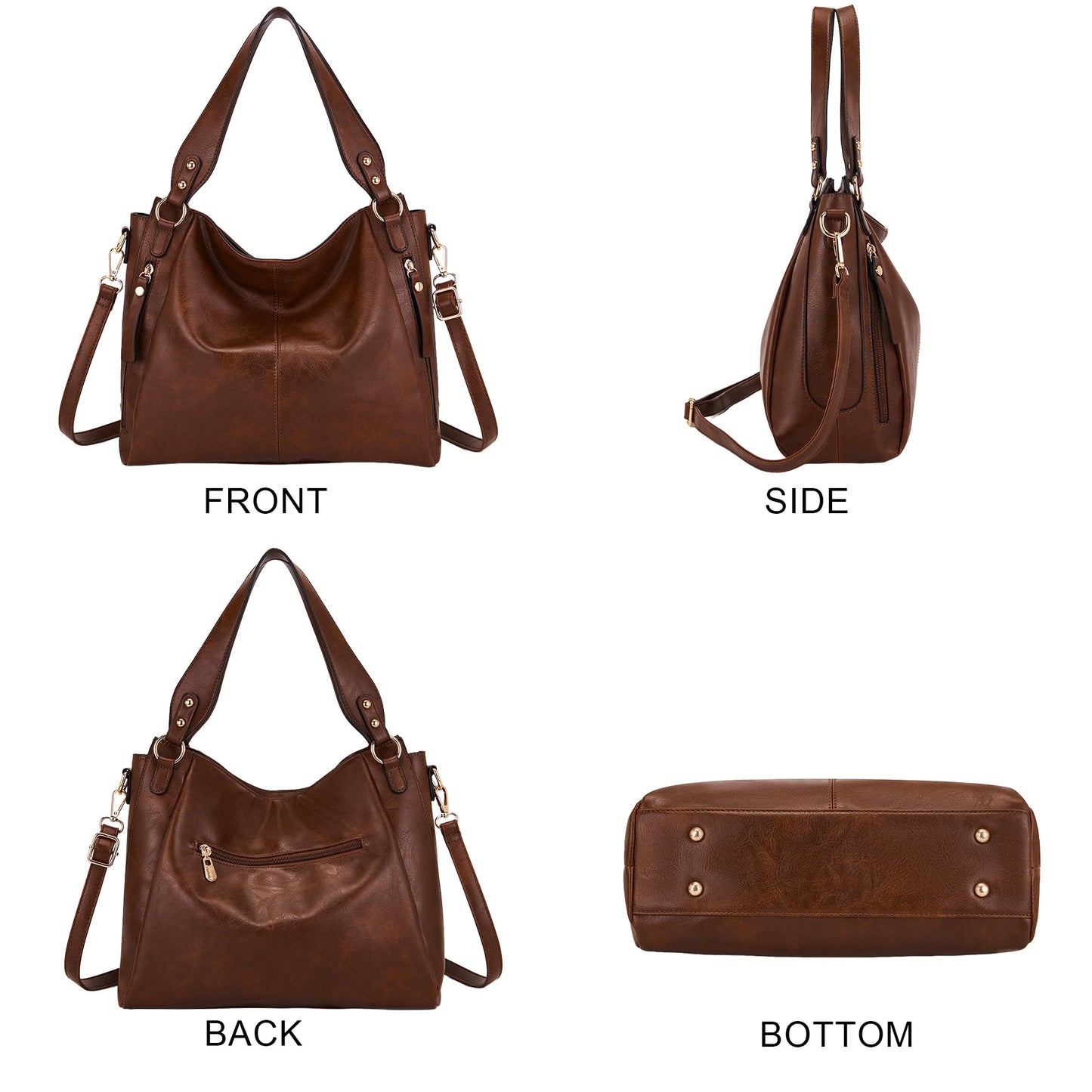 TOVAXY Women's Hobo Handbags Crossbody Bags Ladies Tote Shoulder Bags Purses and Wallet Set 2pcs