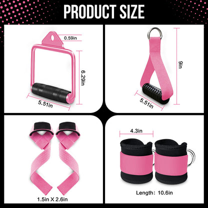 WNOEY LAT Pulldown Attachments, Cable Machine Attachment Gym Accessories, Cable Attachments for Gym, Home Gym Accessories