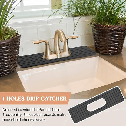 Faucet Mat Sink Splash Guard Oval and Round Splash Tap Pad Diatomite Stone