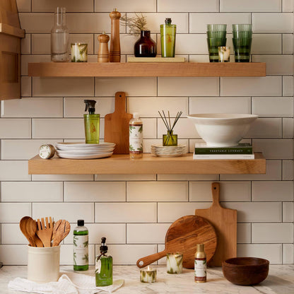 Thymes Frasier Fir Reed Diffuser Set – Includes Reeds, Fragrance Oil, and Frosted Glass Bottle – Fragrance Oil Diffuser – Room Fresheners – Luxury Home Decor – Green & Clear (Pine Needle, 4 fl oz)