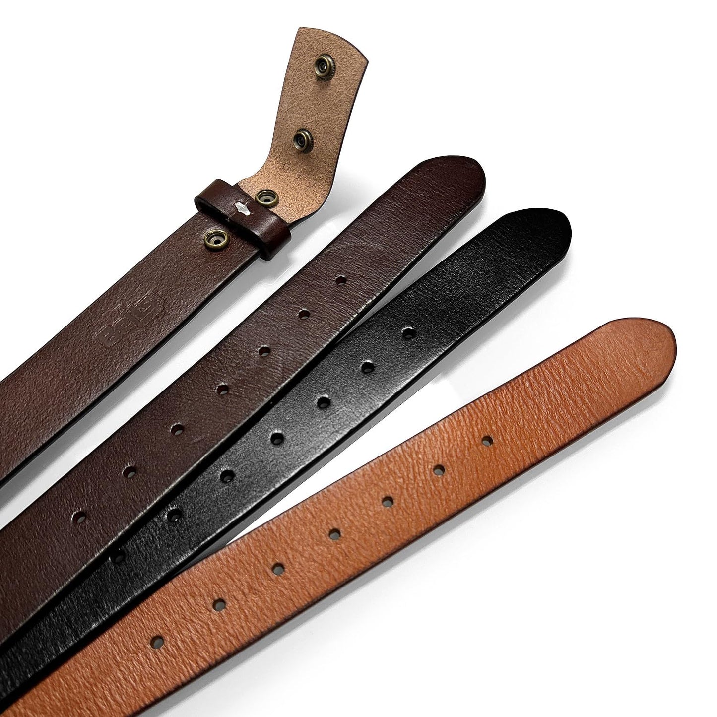 100% One-Piece Full Grain Leather Belt Strap with No Slot Hole 1-1/2"(38mm) Wide (Brown, 40)