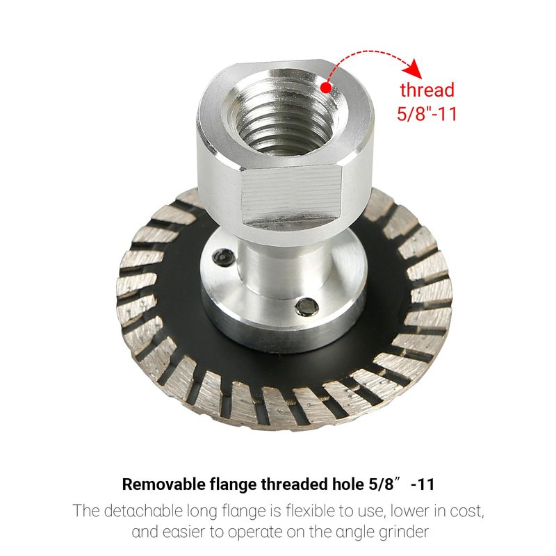 LOZLIN 50mm Diamond Saw Blade 5/8-11 Thread, Turbo Rim Cutting Disc for Granite Marble Concrete Stone, Compact Engraving Wheel for Angle Grinder Rotary Tool Power Drill