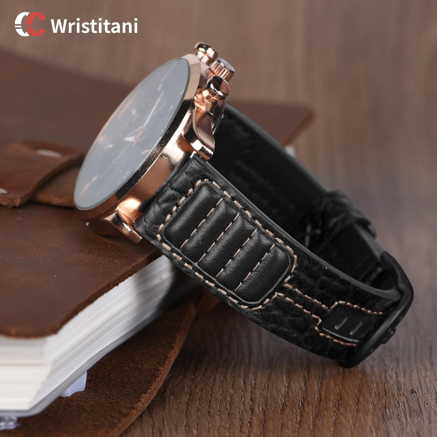 Wristitani Leather Watch Band for Men, 20mm 22mm Top Genuine Leather Watch Strap - Quick Release Watch Band Vintage Wristband Suitable for Classic Quartz Mechanical Smartwatches