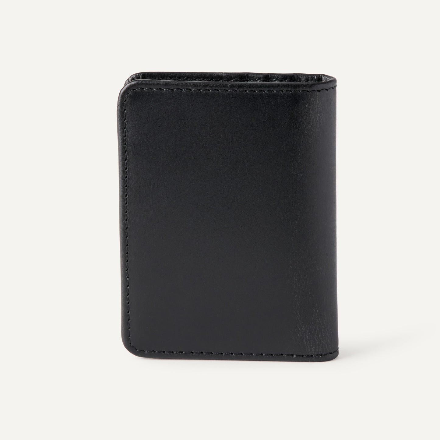 Amazon Essentials Men's Leather Casual Card Case Bifold Wallet, Black, One Size