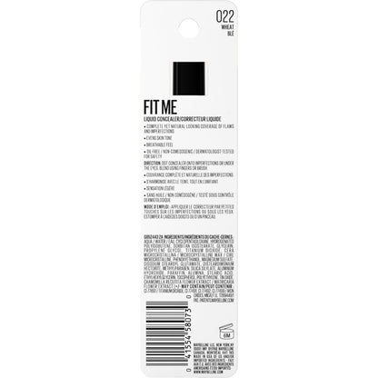Maybelline New York Fit Me Liquid Concealer Makeup, Natural Coverage, Lightweight, Conceals, Covers Oil-Free, Fair, 1 Count (Packaging May Vary)