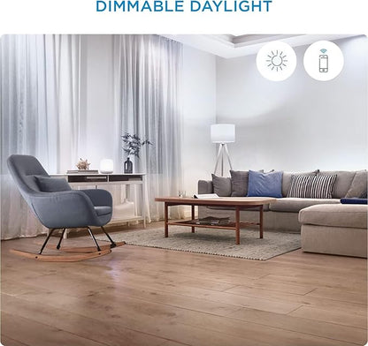 WiZ 100W Eq. (14.5W) A21 Daylight (5000K) LED Smart Bulb - Pack of 3 - 1600 Lumen- E26 - Indoor - Connects to Your Existing Wi-Fi - Control with Voice or App - Activate with Motion - Matter Compatible