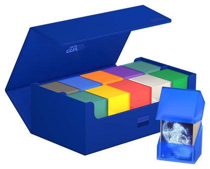 Ultimate Guard Arkhive 800+, Deck Case for 800 Double-Sleeved TCG Cards, Blue, Compatible with Boulders, Magnetic Closure & Microfiber Inner Lining