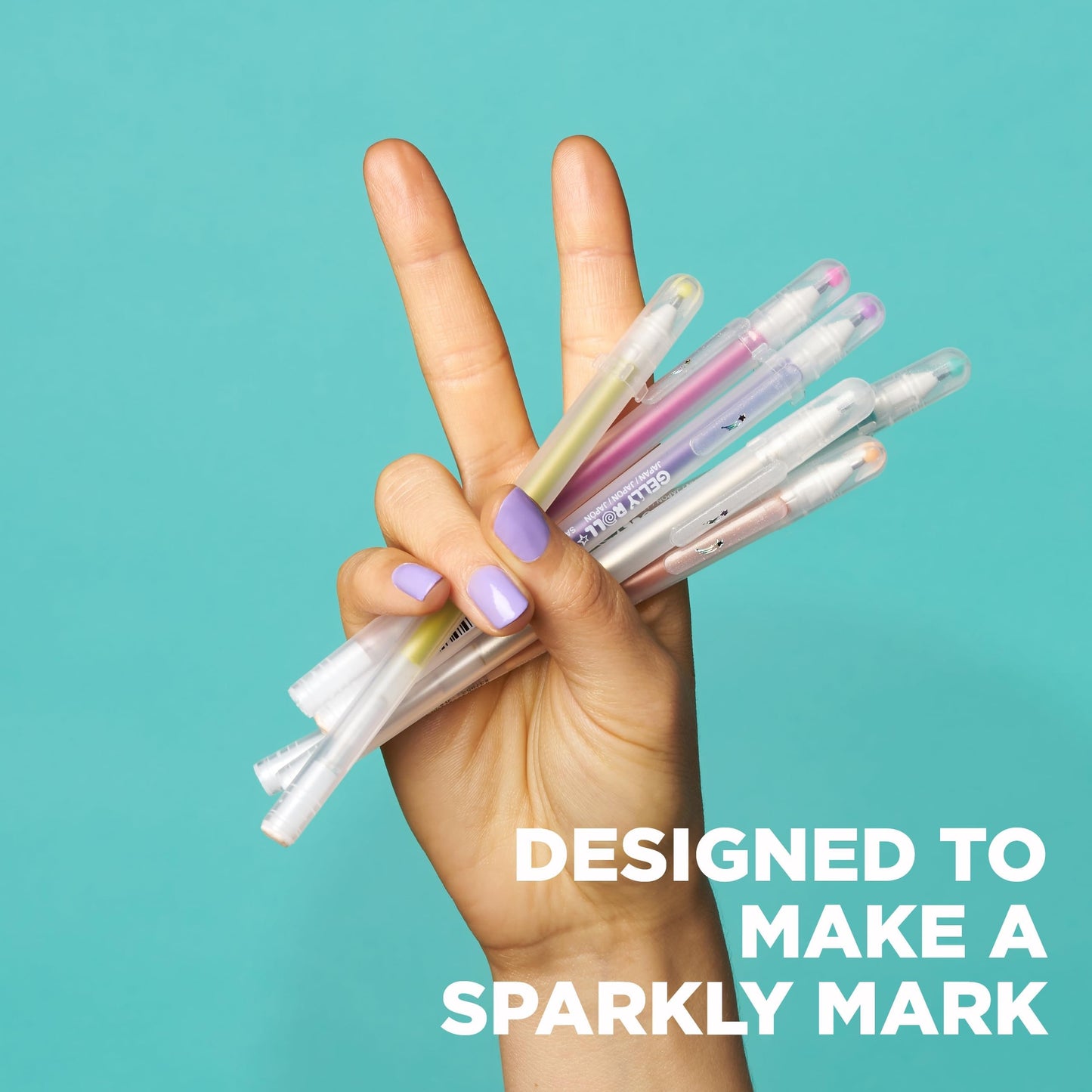 SAKURA 57906 6-Piece Gelly Roll Stardust Gel Pen Set, Bold, Clear