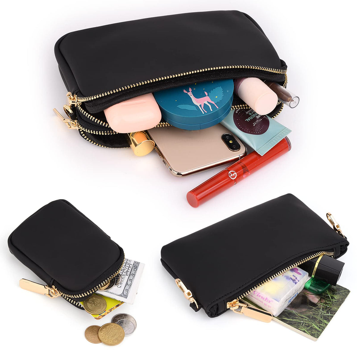 UTO Small Crossbody Bags for Women 3 in 1 Trendy Belt Purse Fashion Designer Mini Cute Sling Fanny Chest Pack