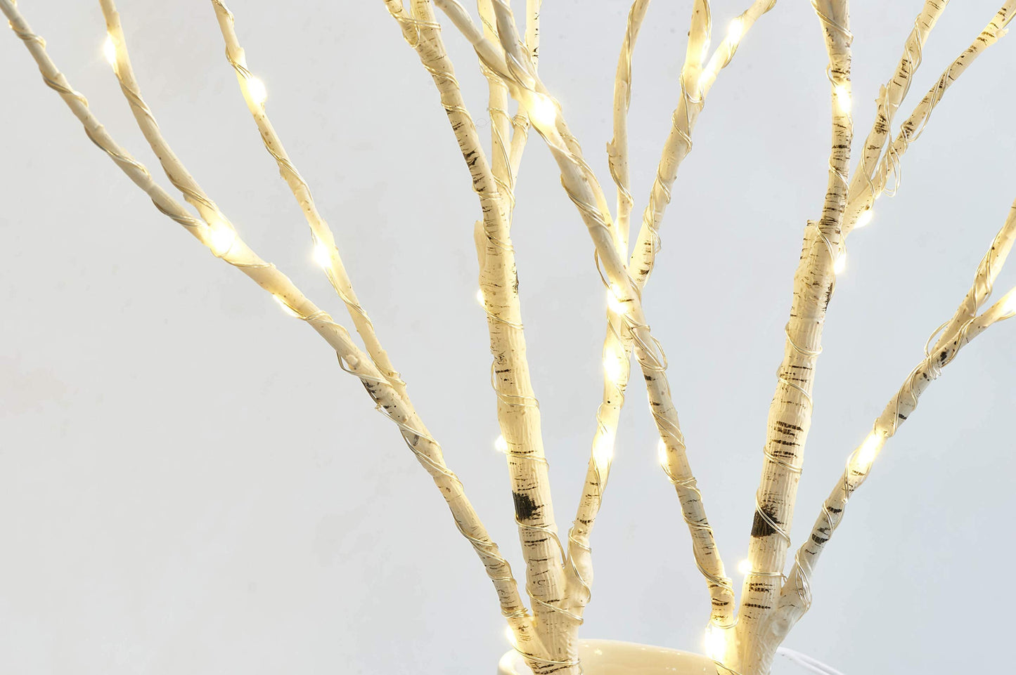Fudios Lighted Birch Branches 18IN 70 White Willow LED with Timer Battery Operated for Christmas Party Wedding Decoration Twig Lights Outdoor