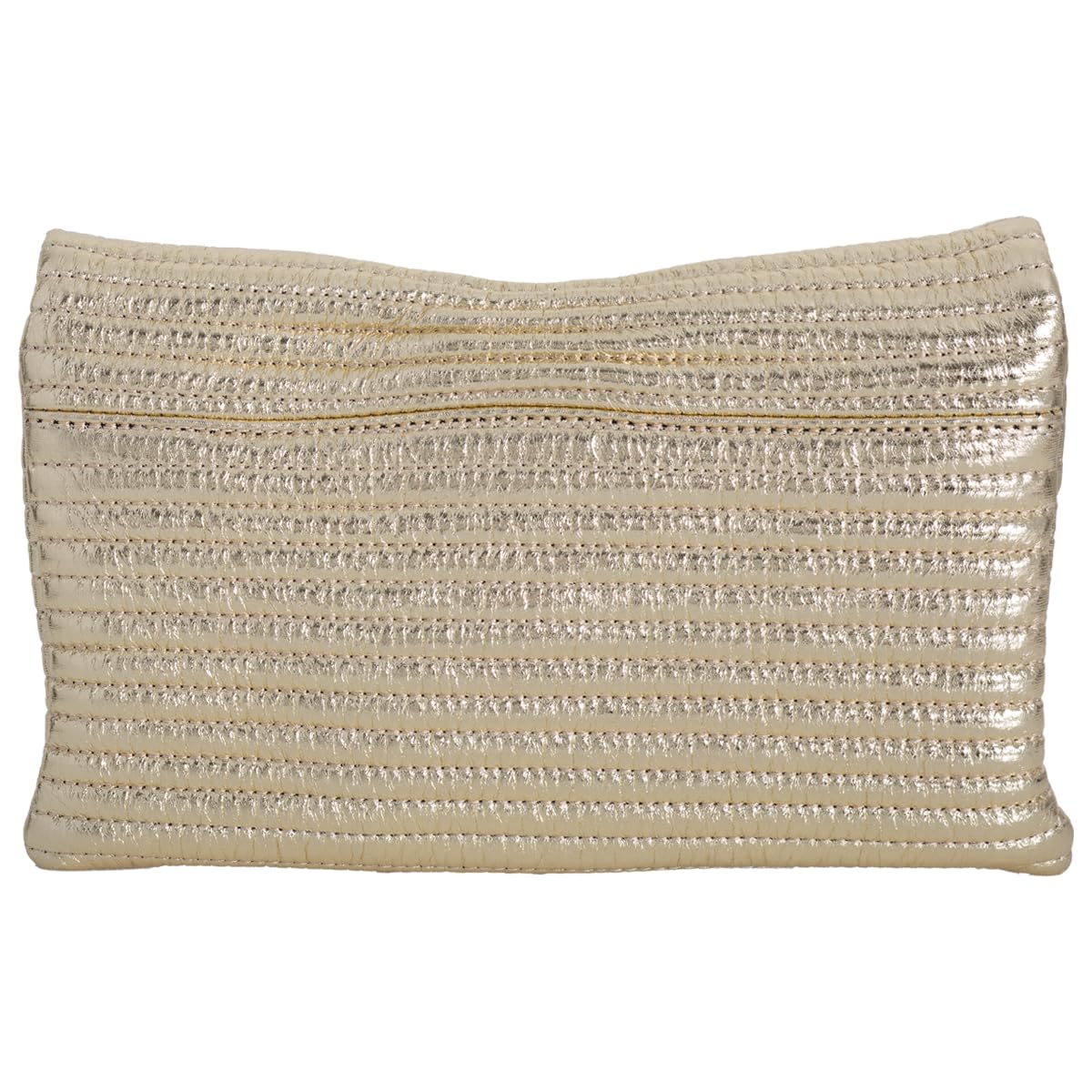 JNB Faux Leather Envelope Clutch Purse, Women’s Crossbody Bag with Detachable Chain, Zipper Pocket, Gold Hardware, 11 x 7 Inches, Gold