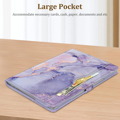 Fintie Sleeve Case for 13.8 Inch Microsoft Surface Laptop for Business 8, 13.8 Inch Surface Laptop 7, 13.5 Inch Surface Laptop 6/5/4/3/2 - Folio Book Cover with Large Pocket, Lilac Marble