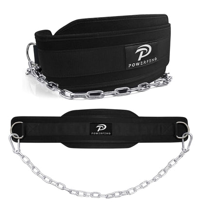Dip Belt for Weight Lifting: Dip Belt with Heavy Duty Steel Chain for Weighted Dips, Pull Ups, Squats - Weighted Dip Belt for Strength Training Gym Home