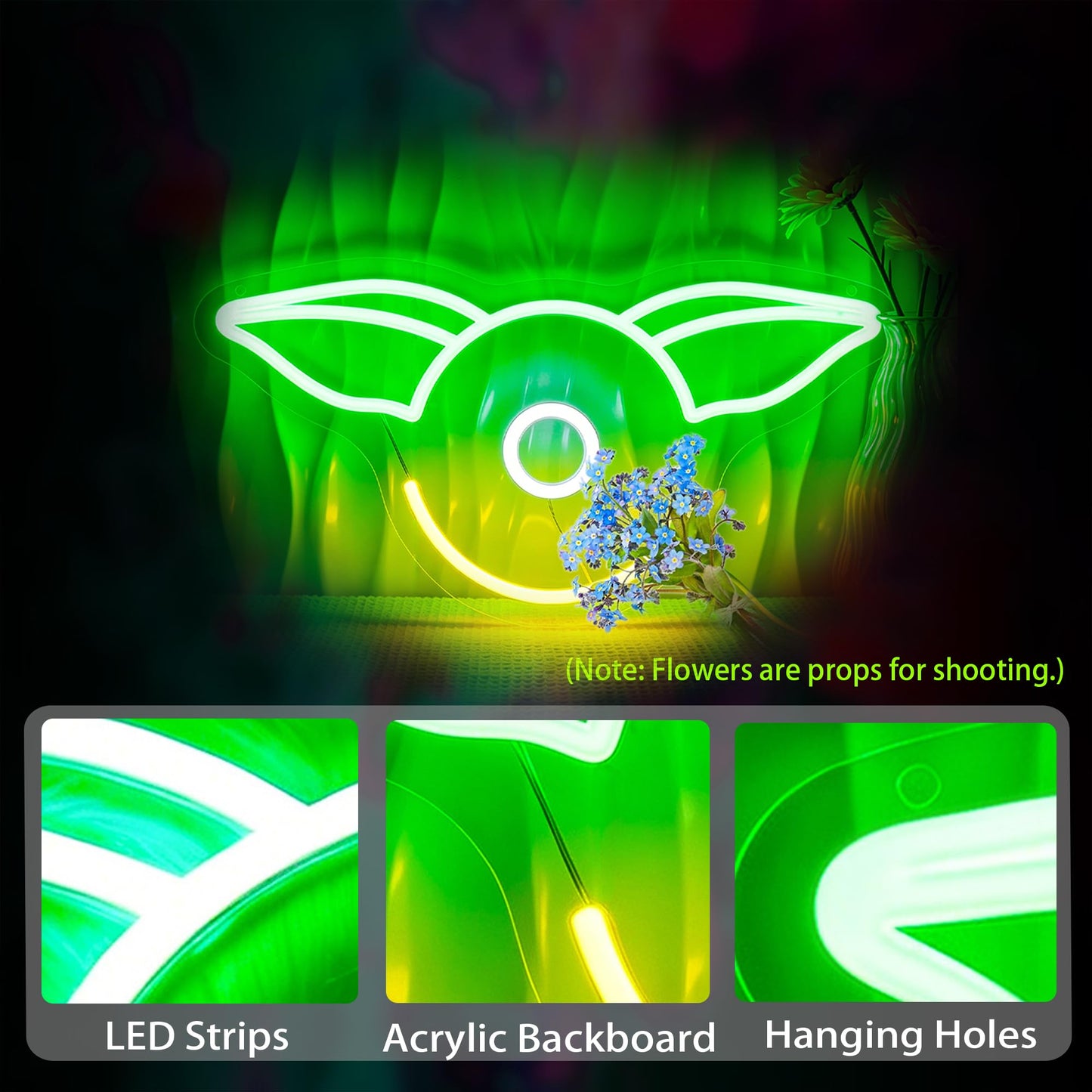 Bkuupau Neon Sign, Anime Neon Signs for Wall Decor LED Light up Signs Home Decor for Bedroom, Man Cave, Gaming Room, Party, Club, Pub, Bar Decoration Christmas Halloween Easter Gift USB Operated