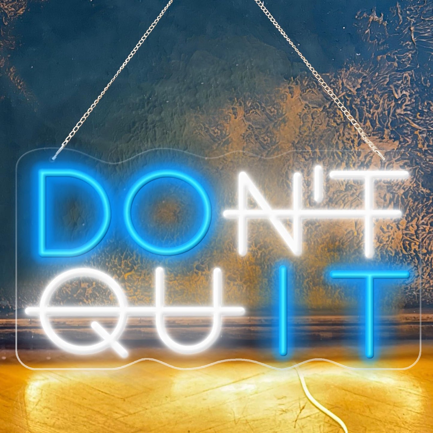 KENFARI Led Neon Signs,Don't Quit Neon Sign Office Room Yoga Gym Room Man Cave Gamer Room, Powered by 5V USB with Dimmable Switch