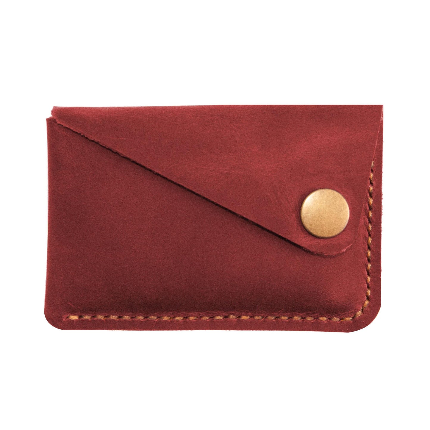 Turbosnail Leather Card Holder, Credit Card Wallet, Front Pocket Wallet, Slim Wallet, Cardholder Wallet, Credit Card Holder, Minimalist Wallet, Fathers Day Gift (Red)