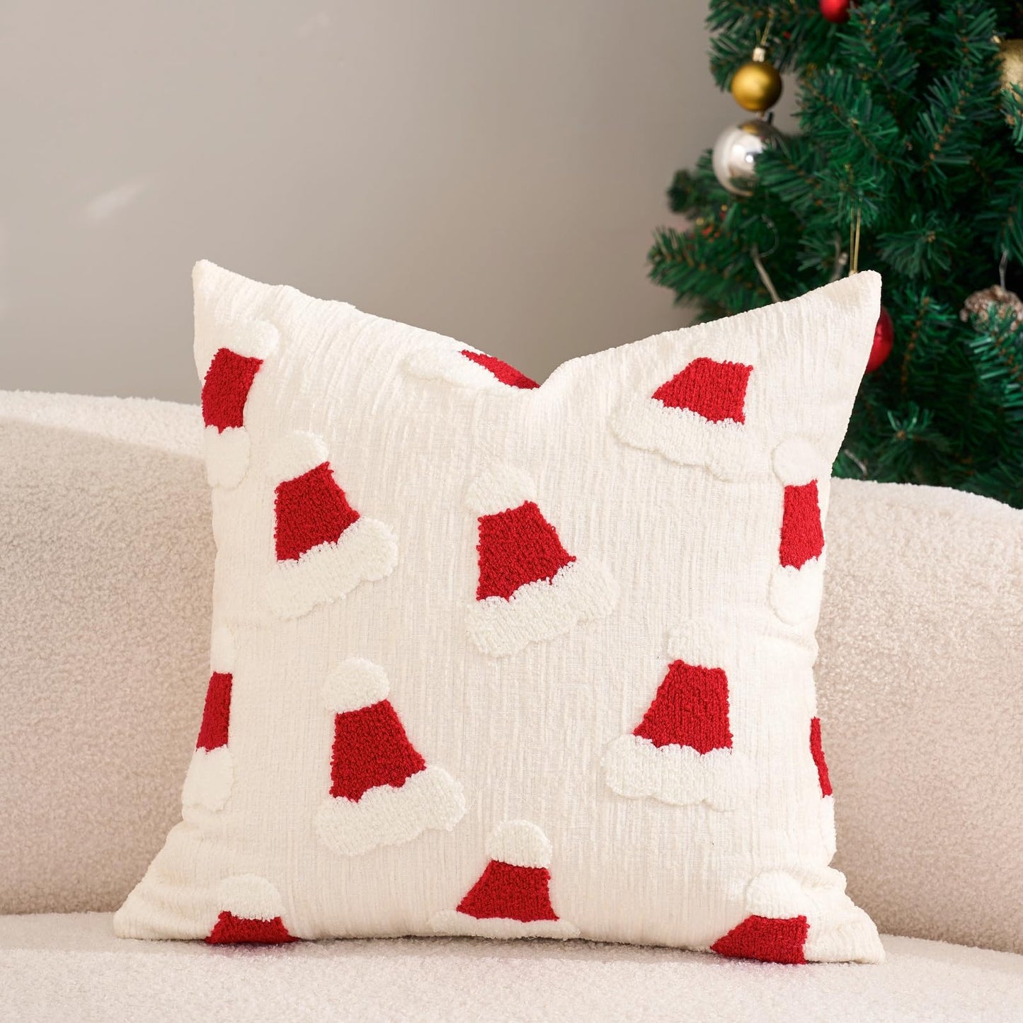 Avigers Throw Pillow Covers, Red White Gold Velvet Cover, 18 x 18 Inch