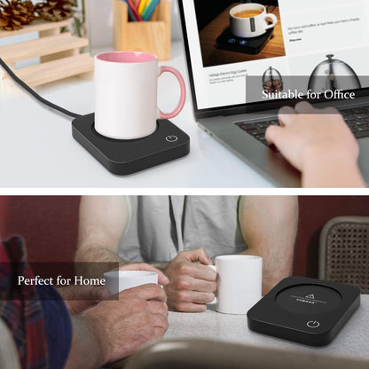 VOBAGA Mug Warmer Set, Coffee Warmer for Desk with 11oz Ceramic Mug, Auto Shut Off & 3-Temp Settings, Smart Coffee Cup Warmer, Home Office Essentials Coffee Set