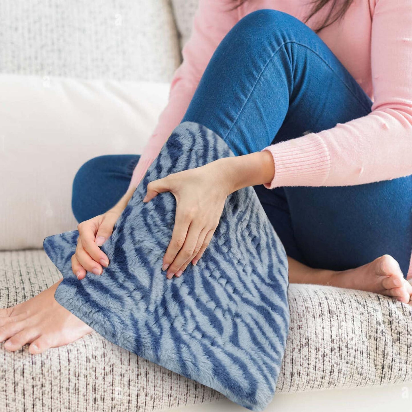 XL Full Weighted Heating Pad for Back Pain, Cramps, Relief - - 2.3lb Large Electric Heat Pad for Neck and Shoulders - Hot Heated Pad with Auto Shut Off, Stay on- (XL 12"x24" Pink) - PYQ0F