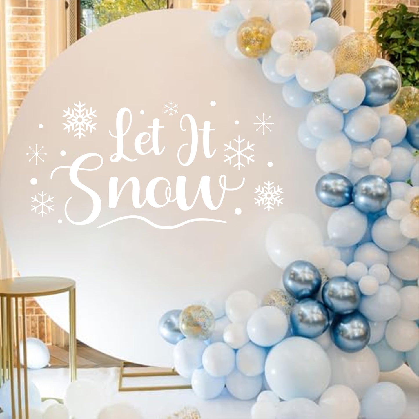 Let It Snow Snowflake Decals - Winter Snowflake Wall Stickers,Mural Stickers for Winter Xmas Home Refrigerator Wall Window Decor, Room Mural Stickers Wall Decals for Party Home Kitchen Decorations