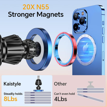 Kaistyle for Magsafe Car Mount【20 Strong Magnets】Magnetic Phone Holder for Car Phone Holder Mount Dash Mounted Holders Cell Phone Holders for Your Car Accessories for Women Men for iPhone 17 16 15 14