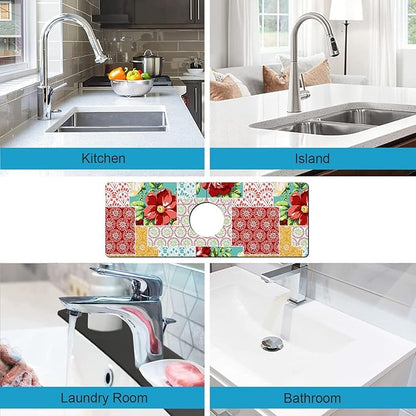 Kitchen Sink Splash Guard Faucet Mat Super Absorbent Fast Drying Mat Sink