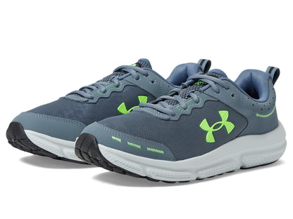 Under Armour Men's Charged Assert 10, (100) Gravel/Gravel/Lime Surge, 12, US