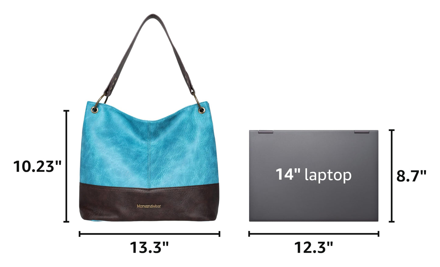 Montana West Purses for Women Hobo Bags Tote Handbags Shoulder Satchel Bag for Gift Travel Casual Work MWC-HB-047-TQ