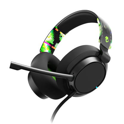 Skullcandy SLYR Pro Multi-Platform Wired Gaming Headset, Removable Mic, Lightweight Design, Ultra-Soft Memory Foam Ear Cushions, Mute and Volume Controls, PC, Xbox, PlayStation - Green Digi-Hype