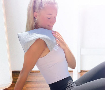 SacksyThyme Microwave Heating Pad for Cramps, Back, Neck, Shoulders, Leg Pain - Reusable Heat Pack, Hot Moist Microwavable Therapy Pack - Unscented Flaxseed Hot Compress Made in USA (Size: 12" x 7")