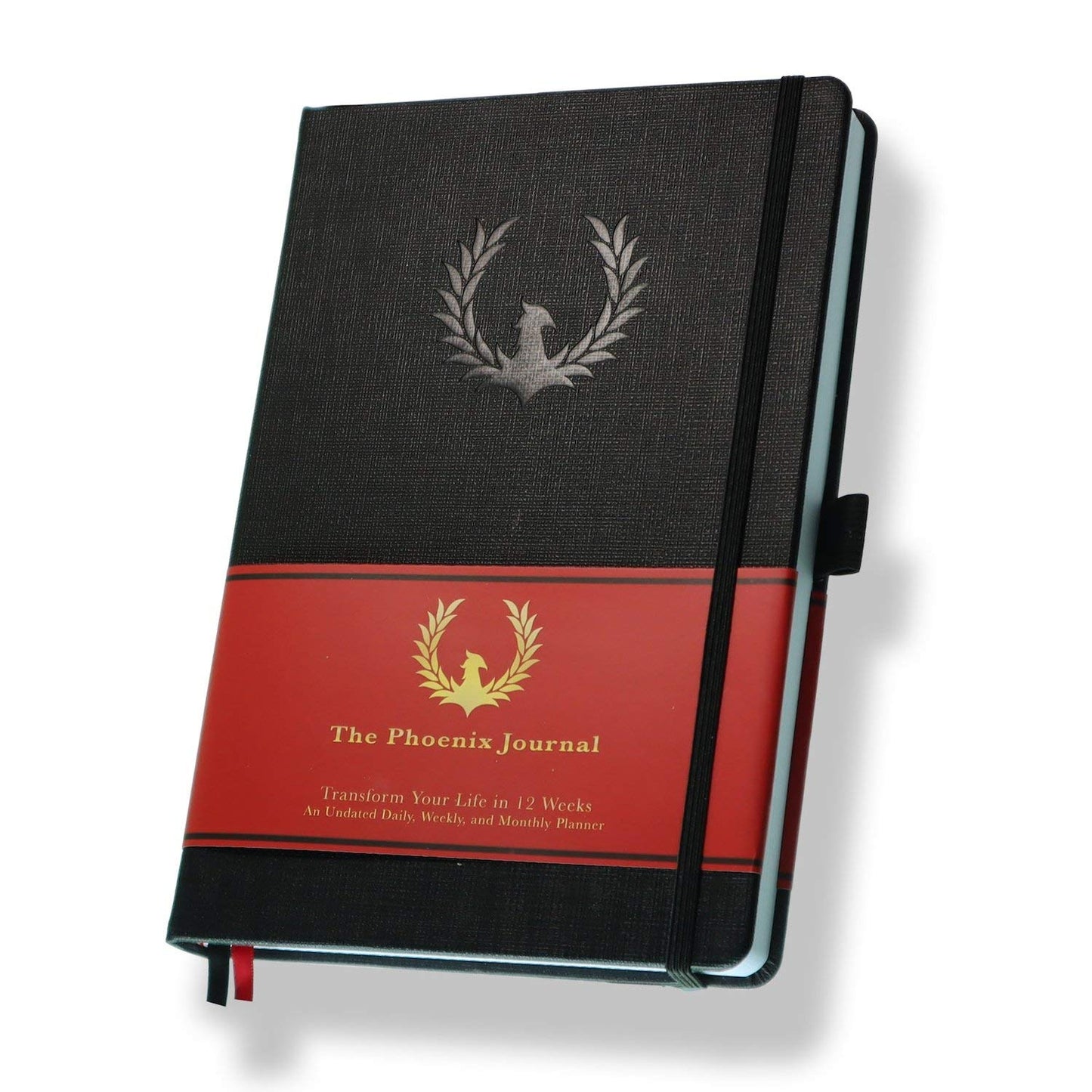 The Phoenix Journal - Quarterly Goal Planner, Daily Planner Journal & Organizer for Goal Setting, Productivity & Focus - Undated 12 Week Planner, Weekly & Monthly Planning, Habit Tracking - Hardcover - Black