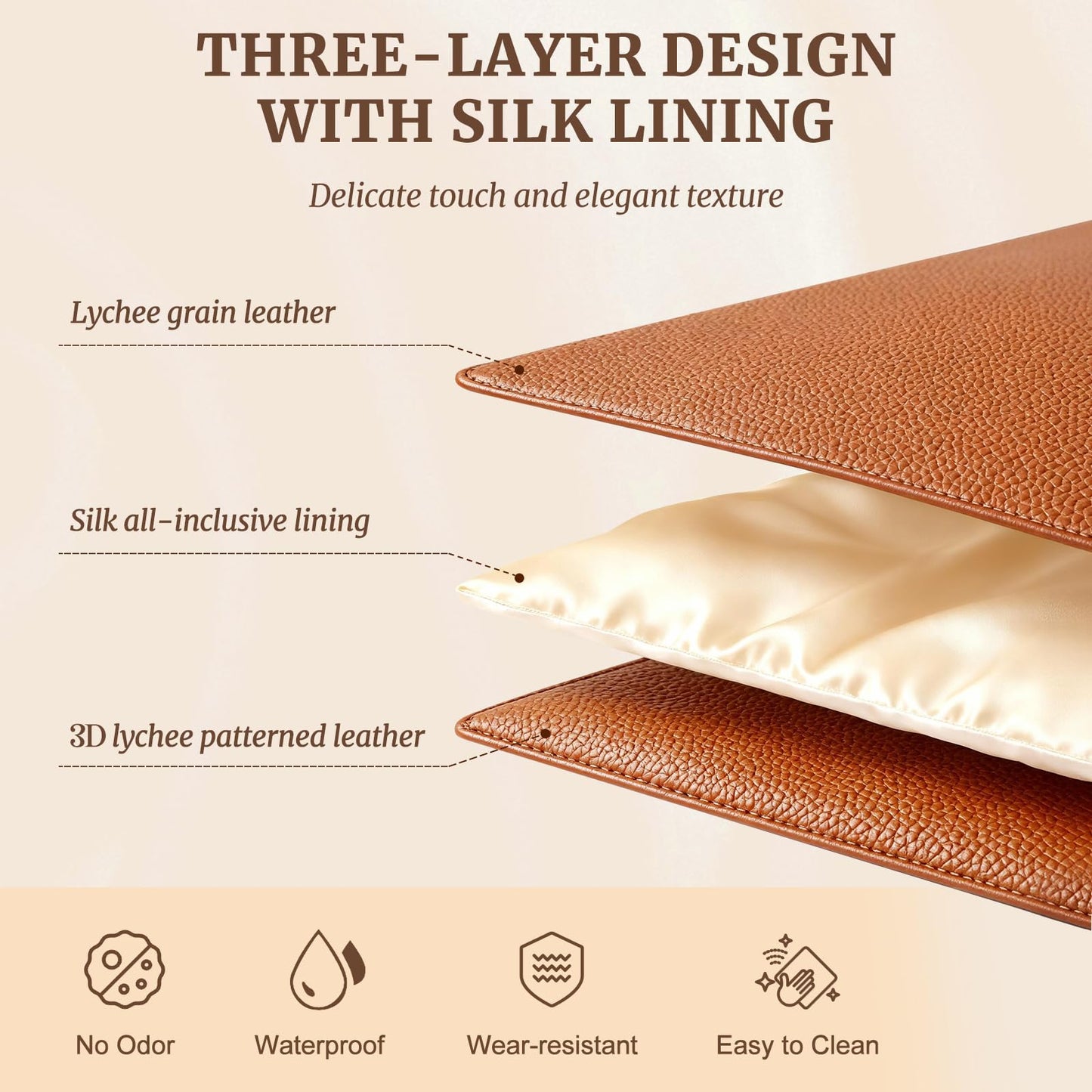 MaqSacion Makeup Bag Vanity Case for Women Leather Cosmetic Bag Makeup Organizer Case Portable Travel Toiletry Bag With Removable Compartments and Handle - Brown
