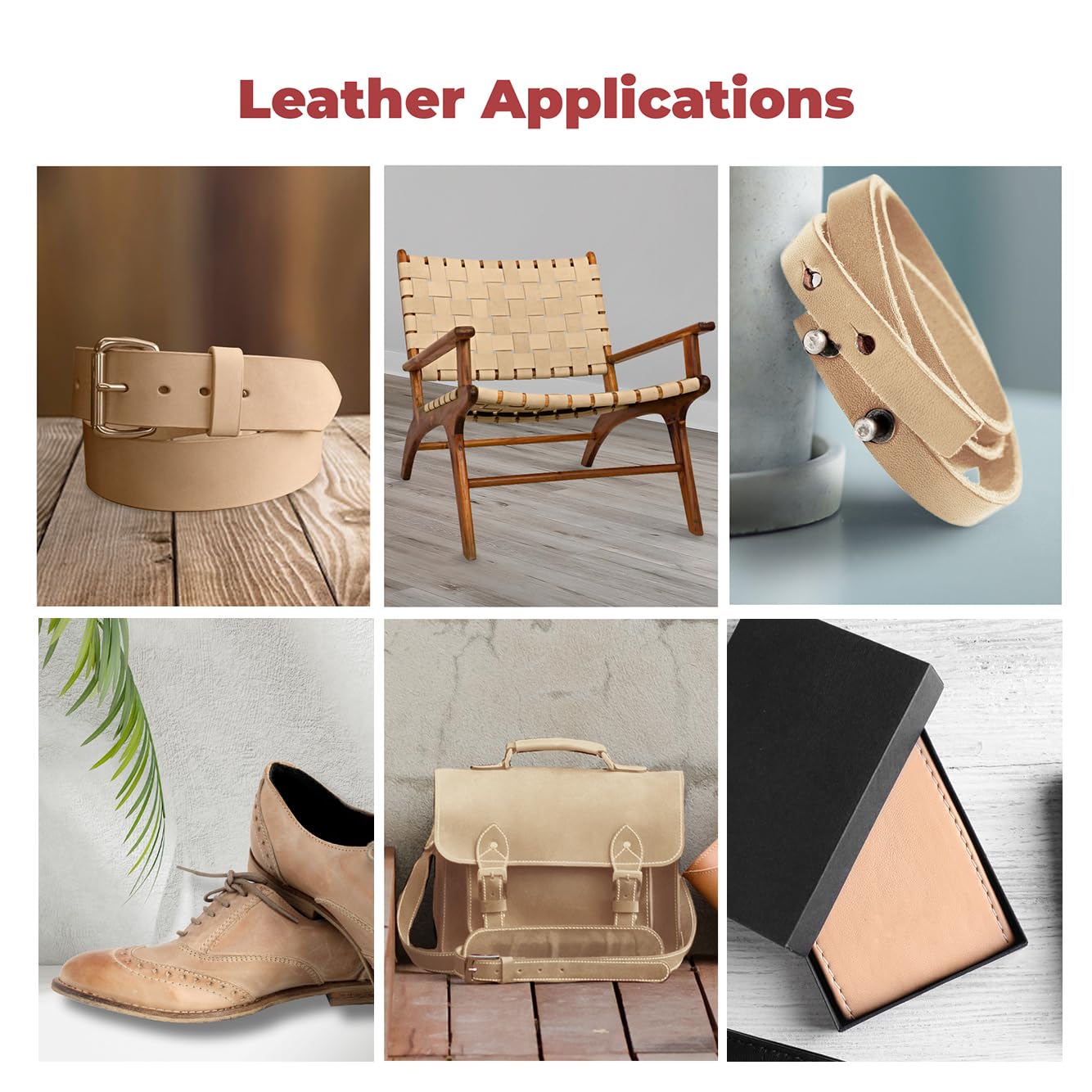ELW Leather Strap, 13-15 Oz, 1.5 inch Wide x 50", Cowhide Veg Tan Leather Belt Blank, Leather Strips, Tooling Leather, Tan Straps for Crafts, Belt Making & Crafting Blank Hide