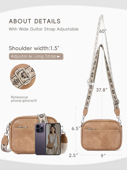 CLUCI Crossbody Bags for Women Trendy, Vegan Leather Shoulder Handbags，Purses for Women with Adjustable Wide Strap