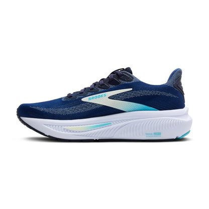 Brooks Women’s Ghost 17 Neutral Running Shoe - Navy/Green/Turquoise - 7 Wide