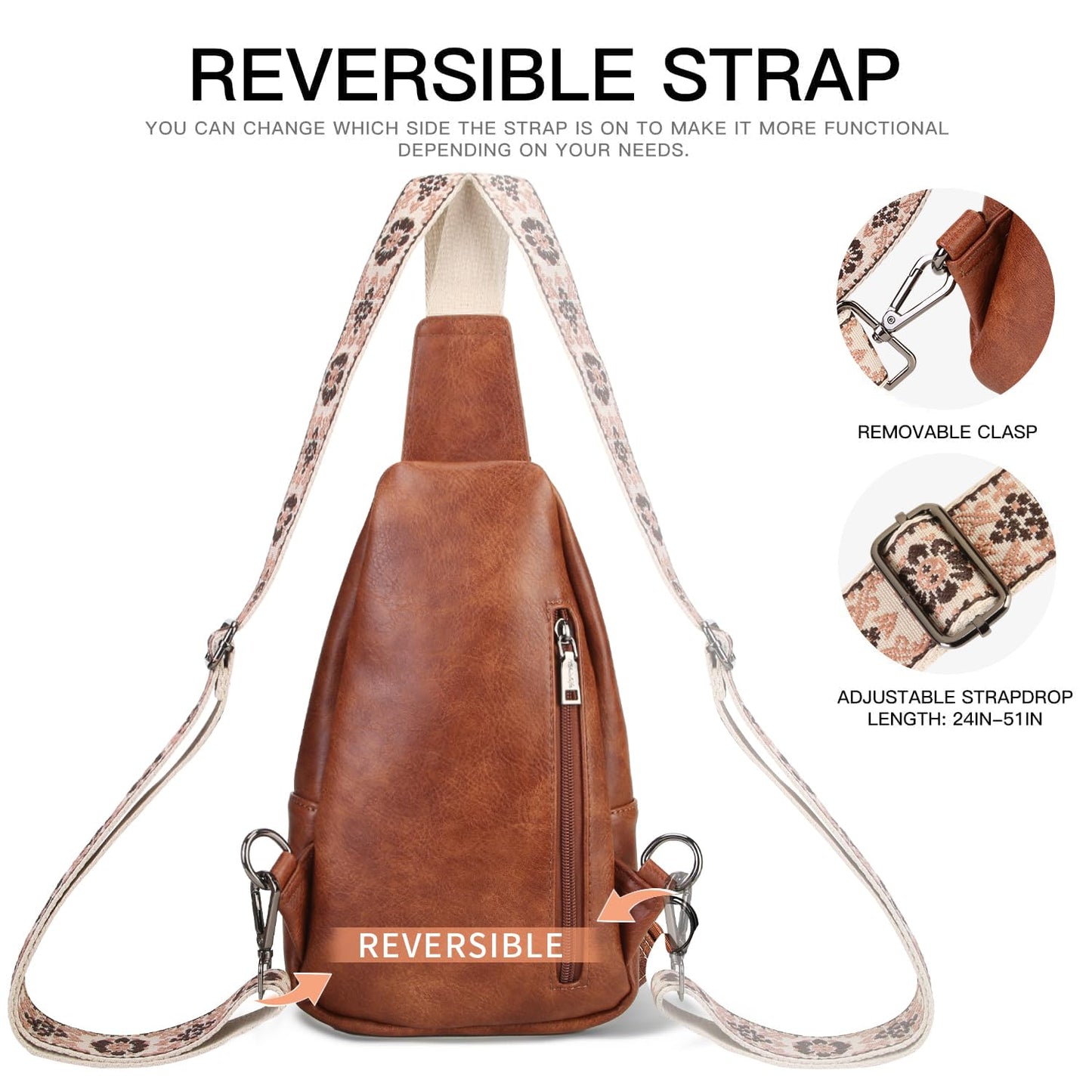 HiChiclife Sling Bag for Women Crossbody Bags for Women Trendy Crossbody purse Fanny Pack Chest Bag for Travel
