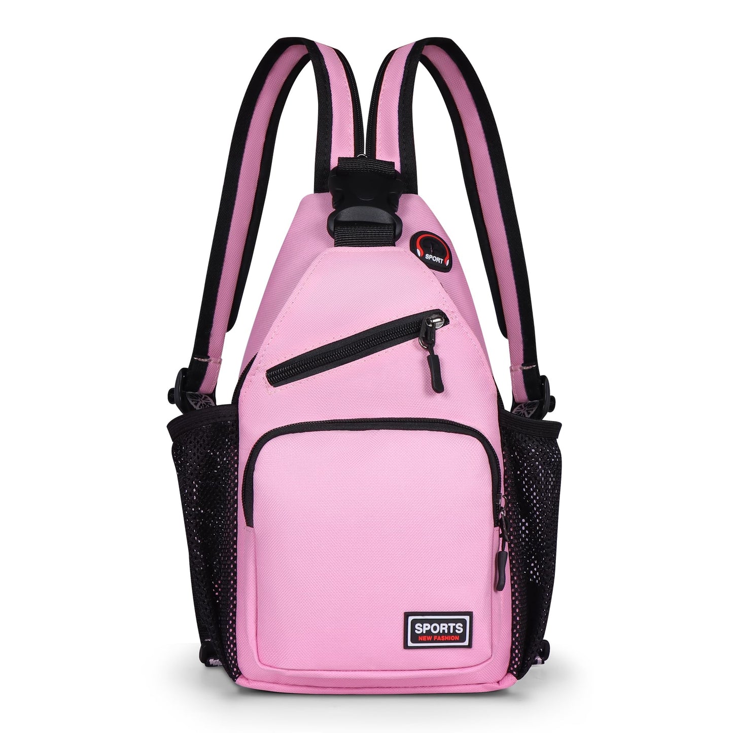 VALUEQLO Crossbody Backpack Convertible Sling Bag for Women Men with Adjustable Strap Small Casual Daypack for Hiking Traveling (Small, 11-Inch, Pink)