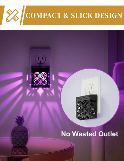 Night Light, Nights Lights Plug Into Wall [2 Pack], Plug in Night-Light, Nightlight, Dusk to Dawn Sensor, Adjustable Brightness Nightlights for Bathroom, Hallway, Stairway, Soft White