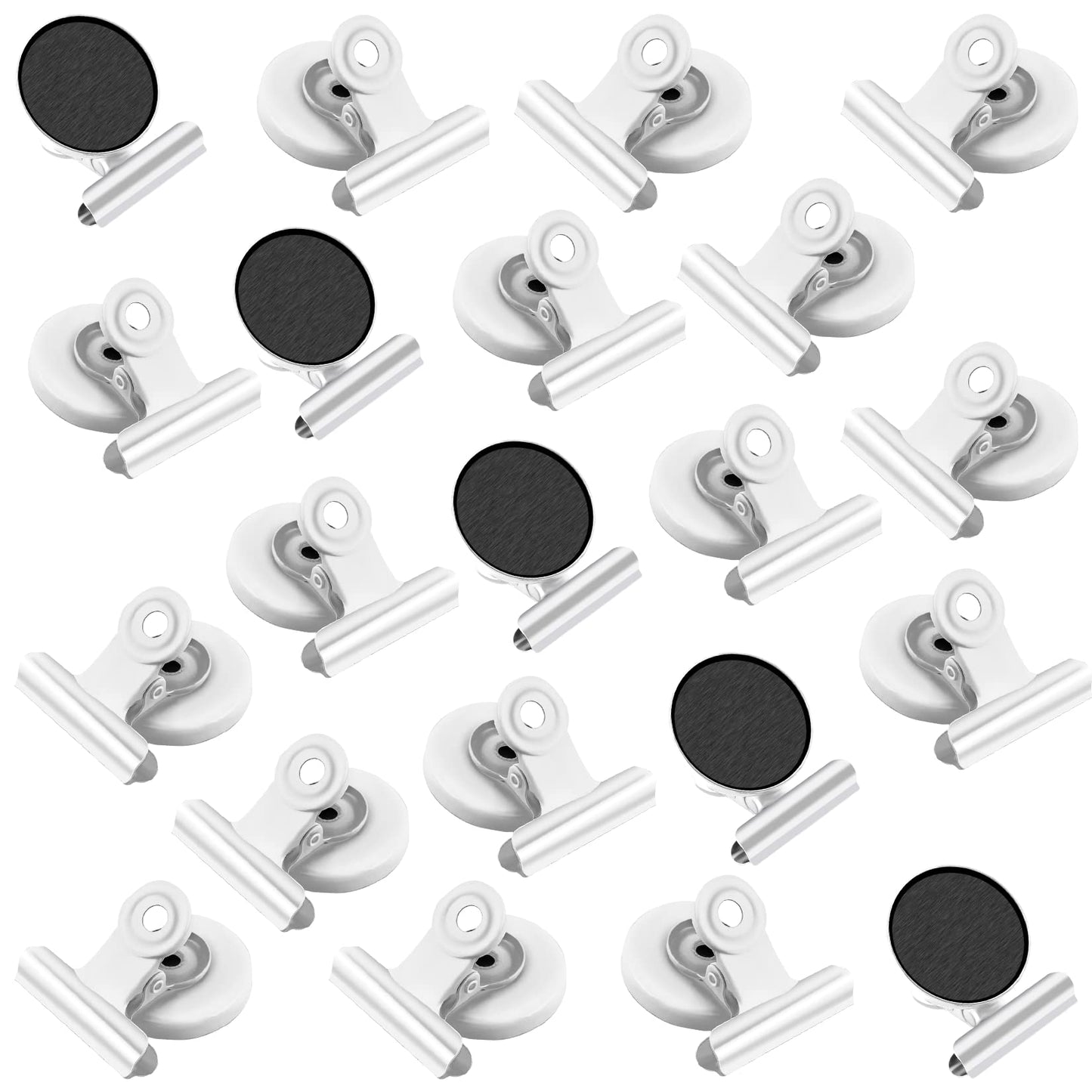 VNDUEEY 20 Pack Fridge Magnets Refrigerator Magnets, Strong Magnetic Clips Heavy Duty, Magnet Clips for Whiteboard, Magnets for Fridge Locker Office Accessories (White)