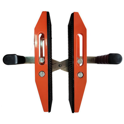 High Eagle 2 Pack Double Handed Stone Carrying Clamps Granite Panel Lifter Tools Rubber-lined for Lifting Quartz Worktop Slab Marble Glass 660lbs Loaded