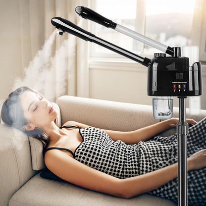 Professional Facial Steamer for Deep Hydration,2in1 Ozone Face Steamer with 5X Magnifying Lamp,Suitable for Home Use or Beauty Spa Deep Cleansing and Hydration