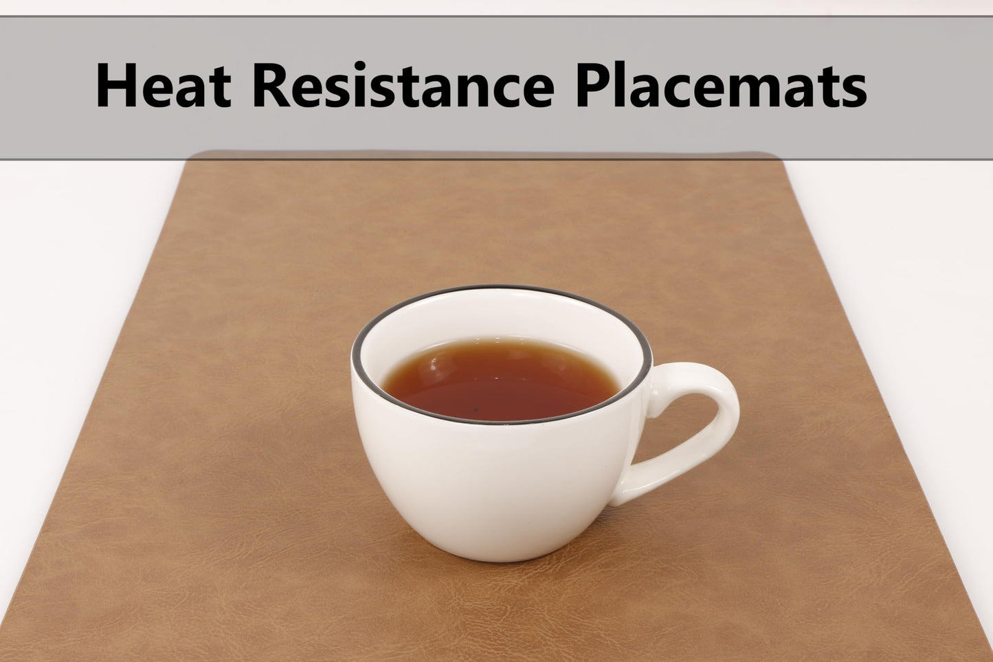 Faux Leather Placemats, PU Table Mats, Waterproof, Stain Resistant, Heat Resistant, Non-Slip Easy to Clean for Kitchen Dining Table,Conference Table