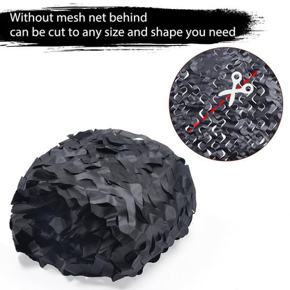 Yeacool Light Weight Camo Netting Camouflage Netting Burlap Camo Tarp Party Decor for Birthday Dinosaur Theme Outdoor Sunshade (Black, 16.4ftx4.9ft, 5m*1.5m)